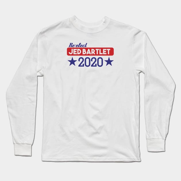 Re-Elect Jed Bartlet 2020 (Bold Stars) Long Sleeve T-Shirt by PsychicCat